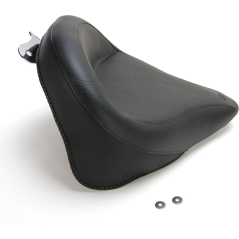 MUSTANG Wide Vintage Solo Seat - Plain - Softail '00-'16