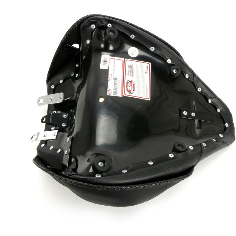 MUSTANG Wide Touring Solo Seat - Smooth - Softail '05-'17 With Standard Rack