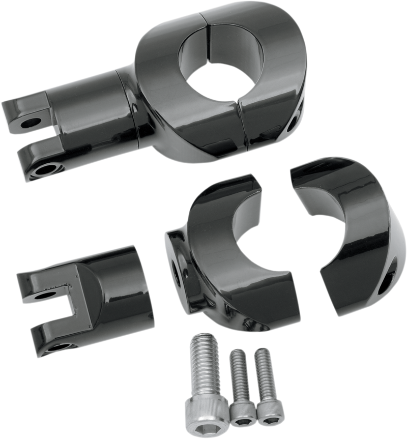 DRAG SPECIALTIES 1-1/2" Big Buffalo Engine Guard Footpeg Mount - Gloss Black