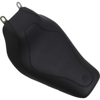MUSTANG Tripper Solo without Backrest Black Stitched Synthetic Glove Leather Seat - Black - FL '97-'07