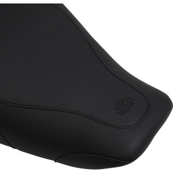 MUSTANG Tripper Solo without Backrest Black Stitched Synthetic Glove Leather Seat - Black - FL '97-'07