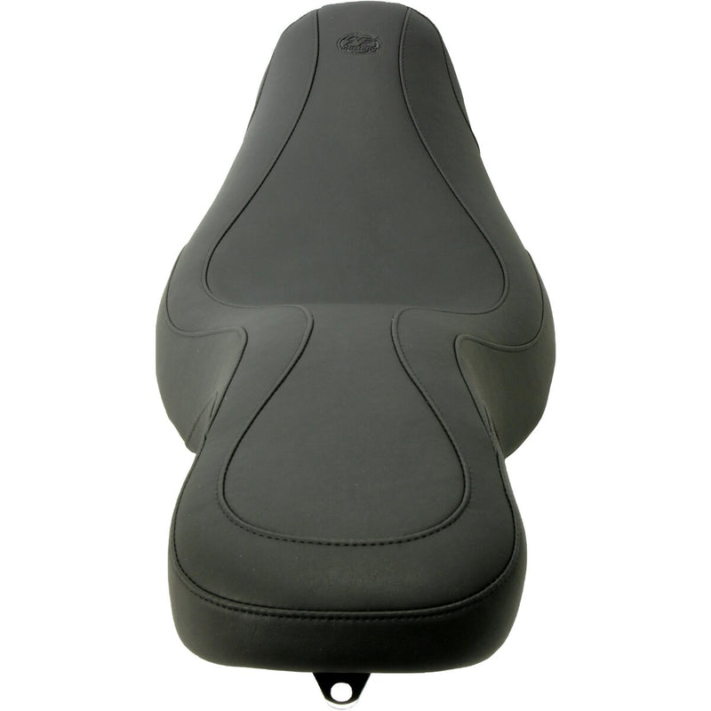 MUSTANG Day Tripper Synthetic Glove-Leather Seat - Black - Touring '97-'07