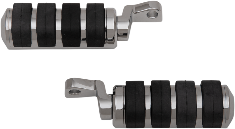 DRAG SPECIALTIES Soft Ride Foot Pegs Set - Large - Chrome - XL