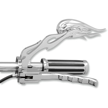 DRAG SPECIALTIES Flame Style Die-Cast Mirrors - Chrome