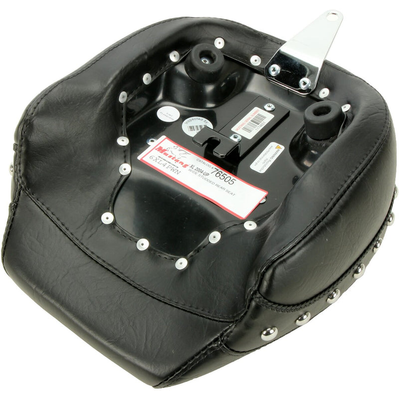 MUSTANG Wide Rear Seat - Chrome Studs - Black - XL '04-'21