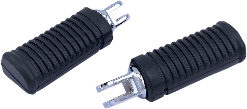 DRAG SPECIALTIES FML Folding Footpegs - Driver - Chrome/Black - Softail