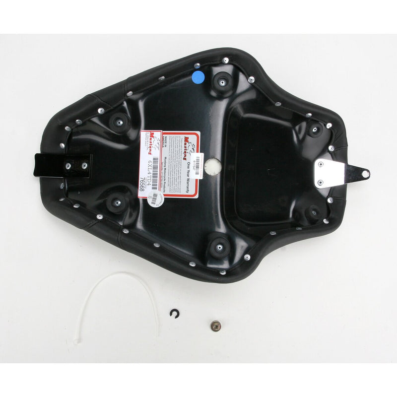 MUSTANG Tripper™ Synthetic Leather Solo Seat - Smooth - Black - Sportster '04-'21 with 4.5 Gallon Tank