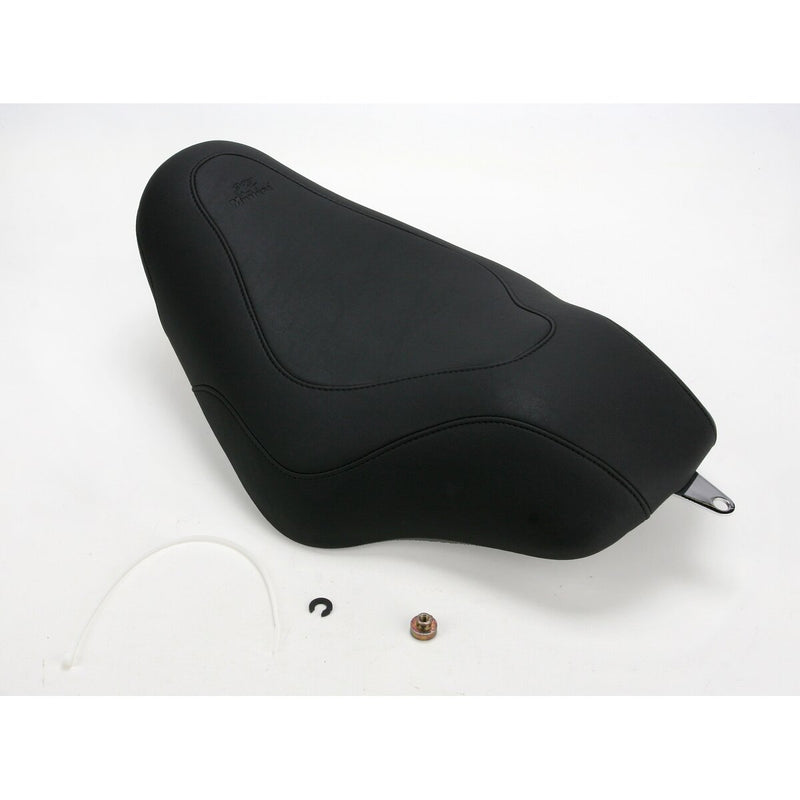 MUSTANG Tripper™ Synthetic Leather Solo Seat - Smooth - Black - Sportster '04-'21 with 4.5 Gallon Tank