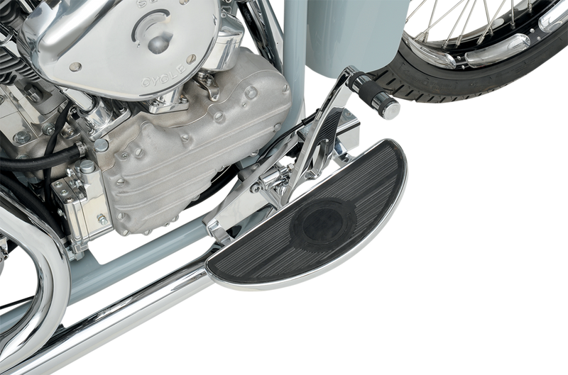DRAG SPECIALTIES Half-Moon Floorboard - w/ Vibration Inserts - Chrome