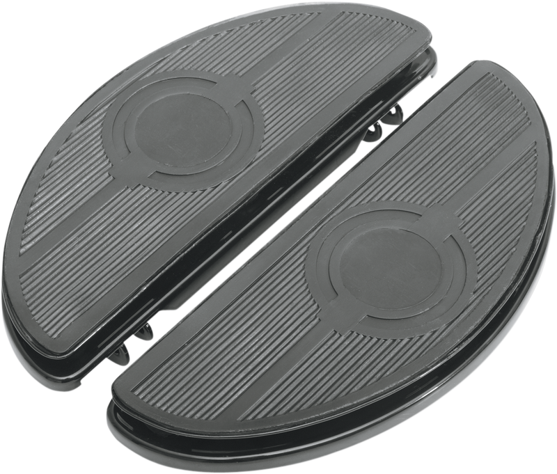 DRAG SPECIALTIES Half-Moon Floorboard - w/ Vibration Inserts - Black