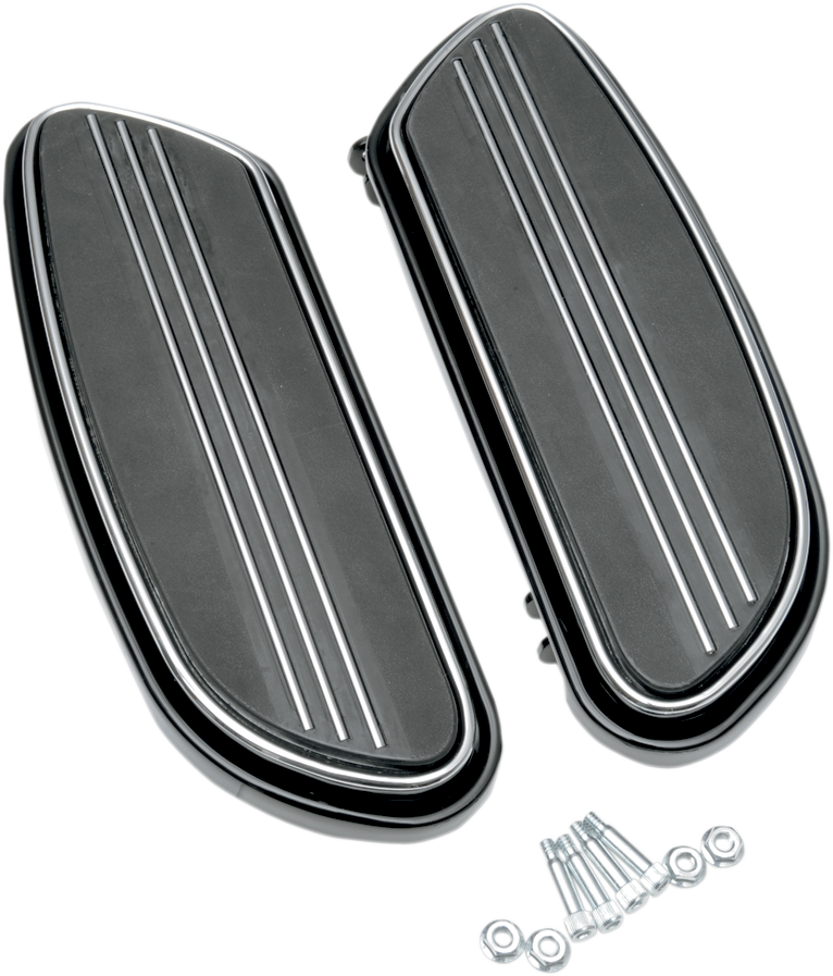 DRAG SPECIALTIES Sweeper Design Rider Floorboards - Black