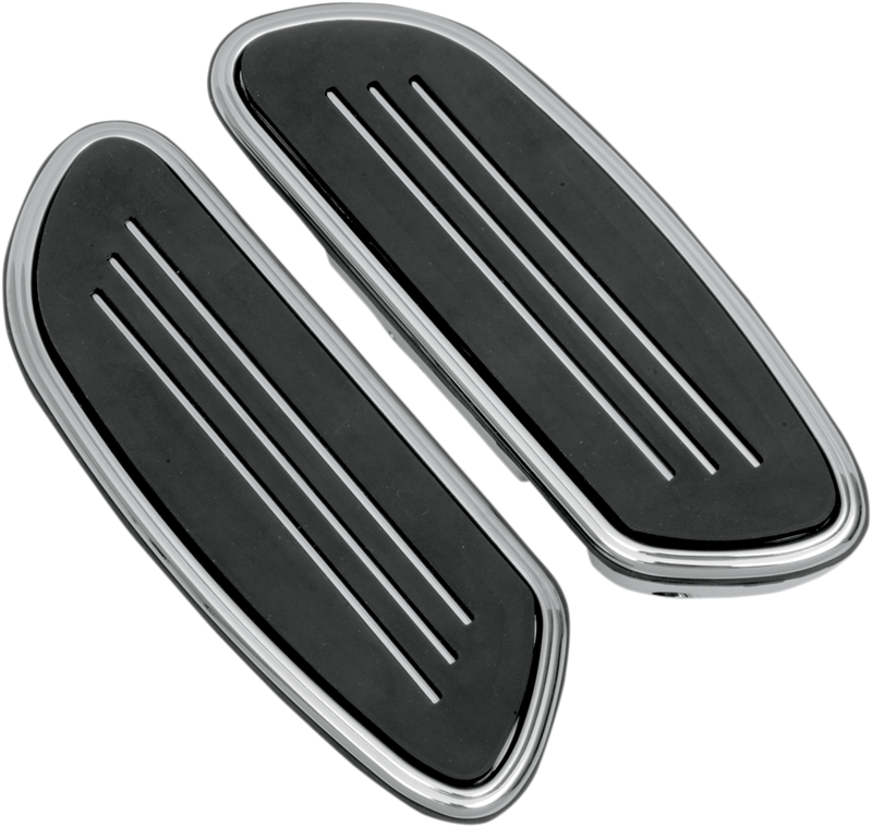 DRAG SPECIALTIES Sweeper Design Passenger Floorboards - Chrome