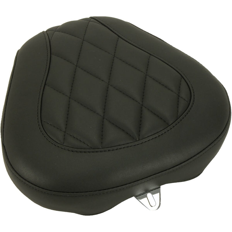 MUSTANG Wide Tripper Rear Seat - Diamond Stitch - Black - Touring '08-'21