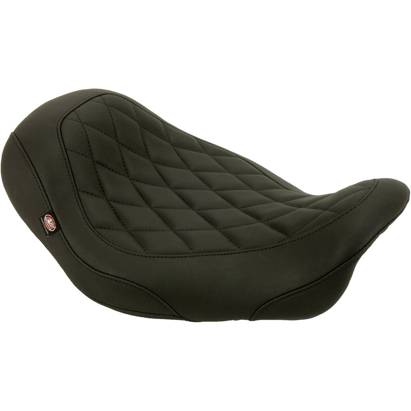 MUSTANG Wide Tripper™ Solo Seat - Diamond Stitch - Black - Dyna '06-'17