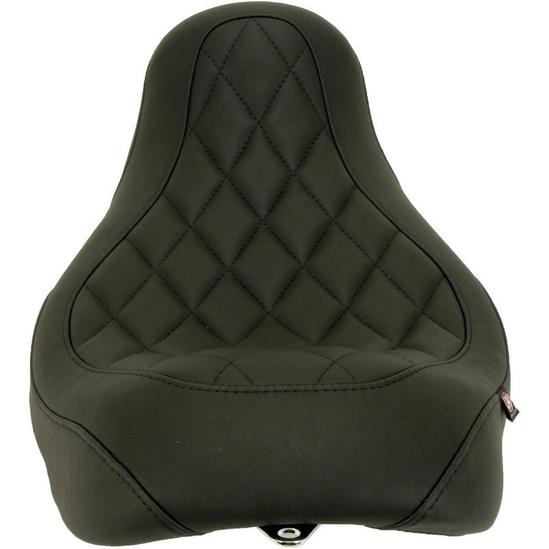 MUSTANG Wide Tripper™ Solo Seat - Diamond Stitch - Black - Dyna '06-'17