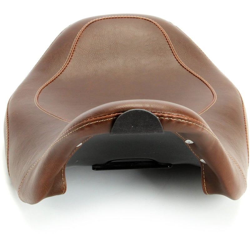 MUSTANG Wide Tripper™ Solo without Backrest Seat - Smooth - Brown - Touring '08-'21