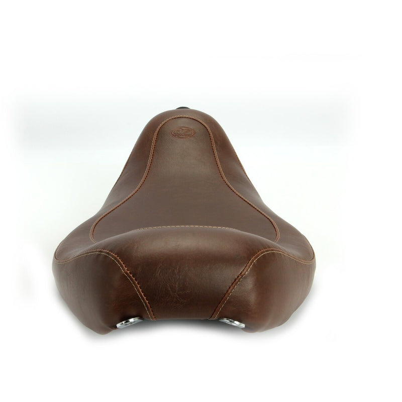 MUSTANG Wide Tripper™ Solo without Backrest Seat - Smooth - Brown - Touring '08-'21