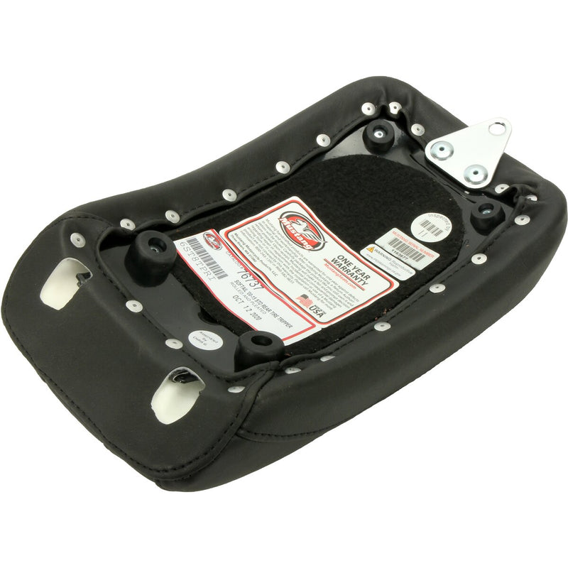 MUSTANG Tripper™ Synthetic Leather Rear Seat - Tuck and Roll - Black - FLST '00-'17