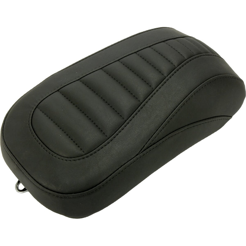 MUSTANG Tripper™ Synthetic Leather Rear Seat - Tuck and Roll - Black - FLST '00-'17