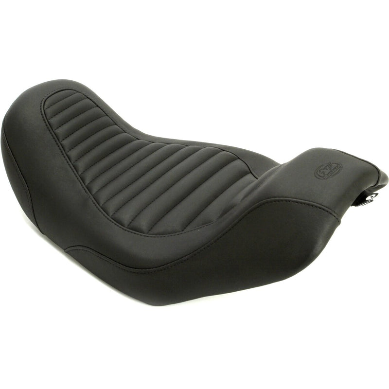 MUSTANG Tripper™ Synthetic Leather Solo Seat - Tuck and Roll - Dyna '06-'17