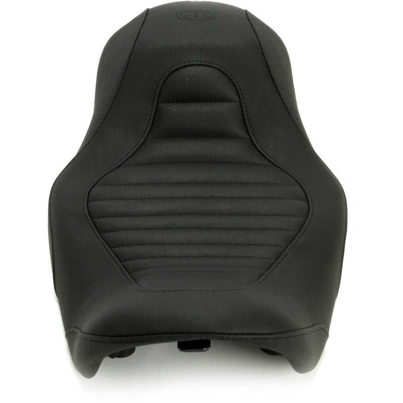 MUSTANG Tripper™ Synthetic Leather Solo Seat - Tuck and Roll - Dyna '06-'17
