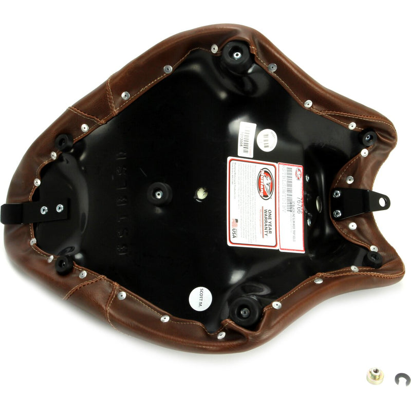 MUSTANG Wide Tripper™ Solo Seat - Diamond - Brown - Softail '11-'17