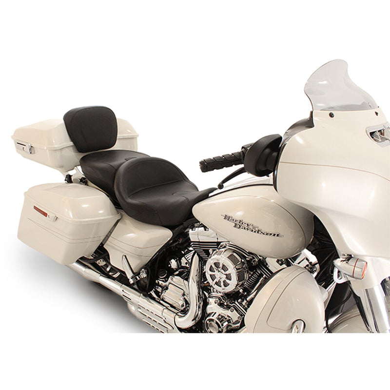 MUSTANG Chopped Tour-Pak® Passenger Backrest Pad - Vintage - Black - Touring '14-'24