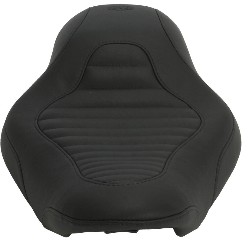MUSTANG Tripper™ Synthetic Leather Solo Seat - Tuck and Roll - Sportster '04-'21 with 2.1/3.3 Gallon Tank