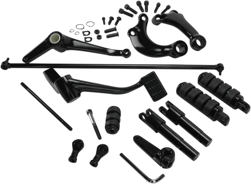 DRAG SPECIALTIES Forward Control Kit - Standard - Black - XL '04-'13