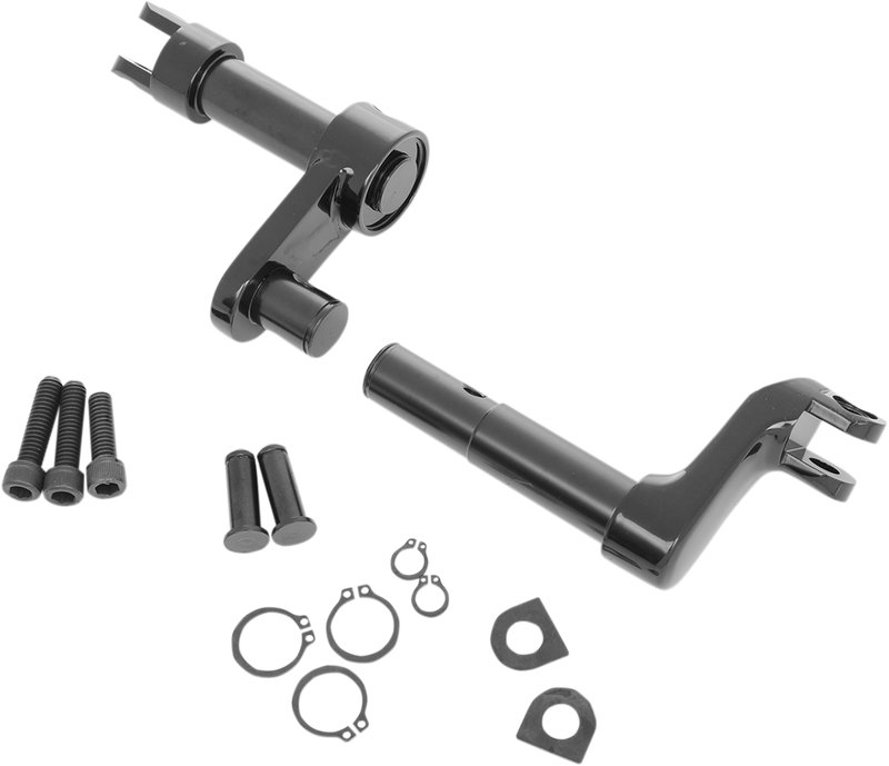 DRAG SPECIALTIES 2" Extended Forward Control Footpeg Mount Kit - Black - XL '11-'19