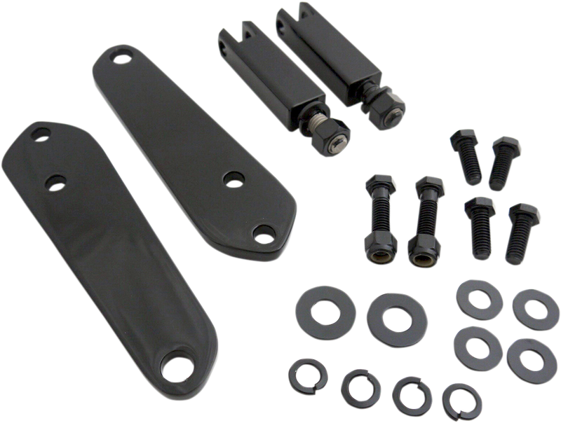 DRAG SPECIALTIES Front Mount Highway Bar Kit - Black - FXD