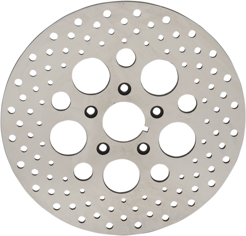 DRAG SPECIALTIES Stainless Steel Drilled Front Brake Rotor - 11.5"