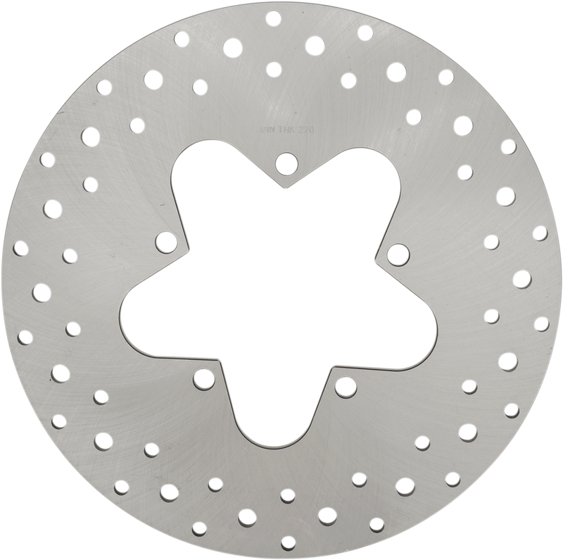 DRAG SPECIALTIES Stainless Steel Drilled Rear Brake Rotor - 11.5"
