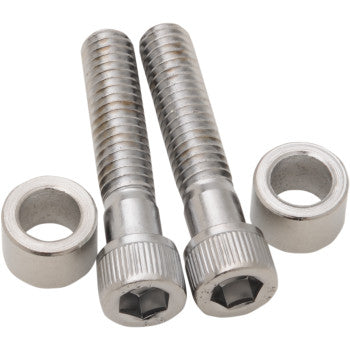 DRAG SPECIALTIES Handlebar Clamp Screws with Spacers - Stainless Steel - Raw