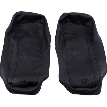MUSTANG Smooth Vintage Saddlebag Lid Covers - Black - Touring '93-'13
