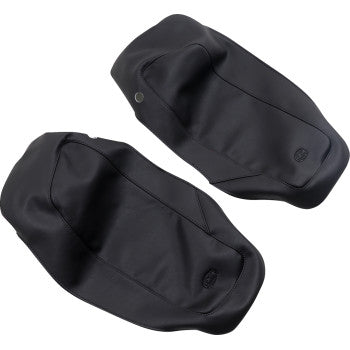 MUSTANG Smooth Vintage Saddlebag Lid Covers - Black - Touring '14-'24