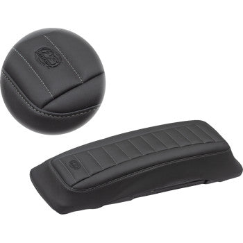 MUSTANG Deluxe Saddlebag Lid Covers - Black/Gunmetal Gray - Touring '93-'13