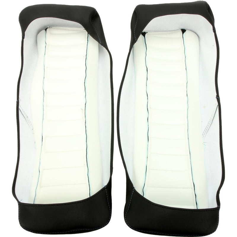 MUSTANG Deluxe Saddlebag Lid Covers - Black/Blue - Touring '93-'13