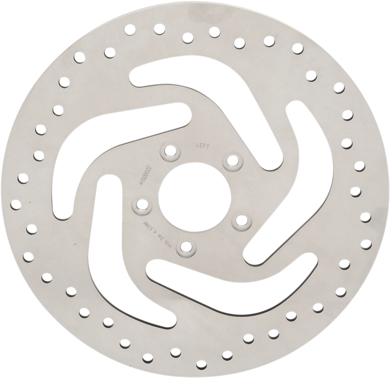 DRAG SPECIALTIES Stainless Steel Drilled Front Brake Rotor - 11.8"