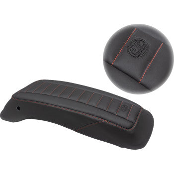 MUSTANG Deluxe Saddlebag Lid Covers - Black/Red - Touring '14-'24