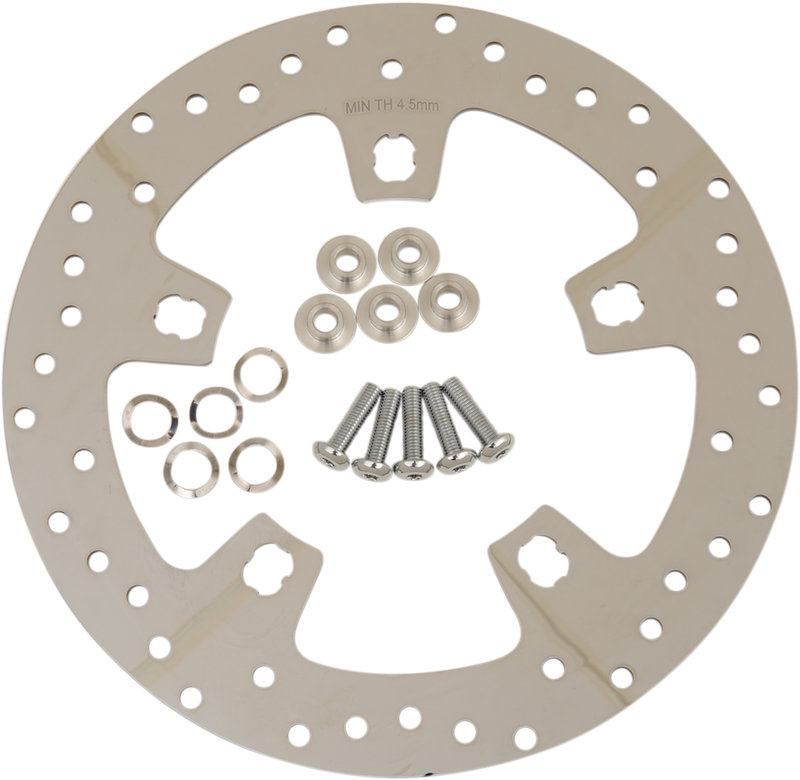 DRAG SPECIALTIES Custom Polished Front Brake Rotor - 11.5"