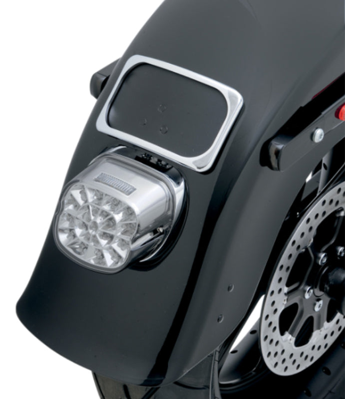 DRAG SPECIALTIES Small Radius Three-Bolt Style License Plate Mount Assembly - Chrome