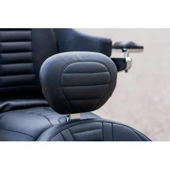 MUSTANG Deluxe Removable Driver Backrest - Tuck and Roll - Black