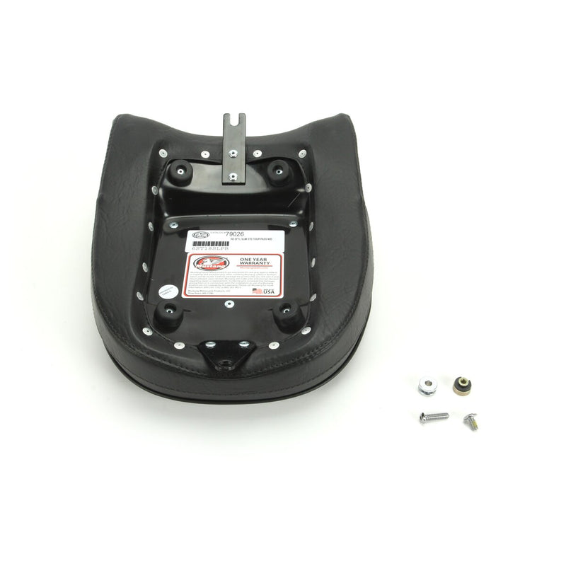 MUSTANG Wide Touring Recessed Passenger Seat - Quad Stich - Black - FLSL '18-'21