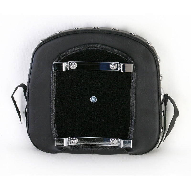 MUSTANG Studded Bracket-Style Sissy Bar Pad - Concho - 9-1/2" W x 9" H