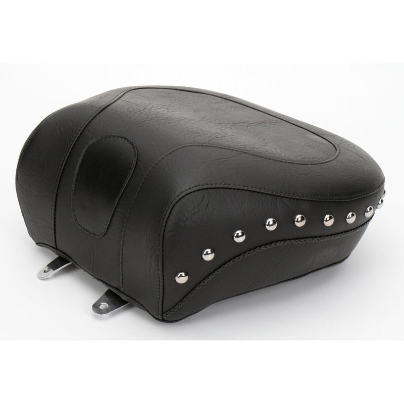 MUSTANG Touring Smooth Chrome-Studded Recessed Rear Seat Black - Softail '84-'99