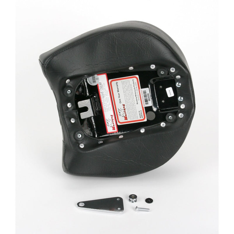 MUSTANG Wide Touring Recessed Passenger Seat - Smooth - Black - FXD '96-'03