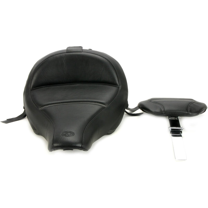 MUSTANG Max Profile Solo Touring Seat - with Driver Backrest - Black - Original - Softail '18-'21