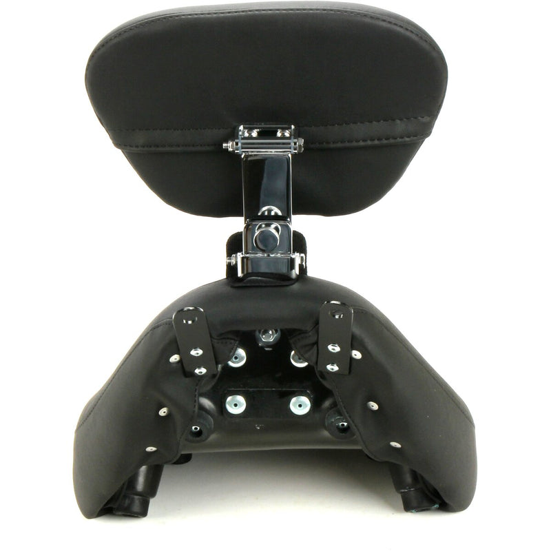 MUSTANG Wide Tripper™ Solo Seat with Backrest - Smooth - Black - Softail '18-'21