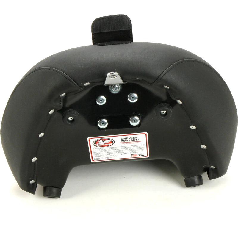 MUSTANG Max Profile Solo Touring Seat - with Driver Backrest - Black - Trapezoid Stitch - Softail '18-'21